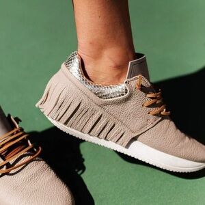 Essieutessie Fringe Italian Leather Sneakers